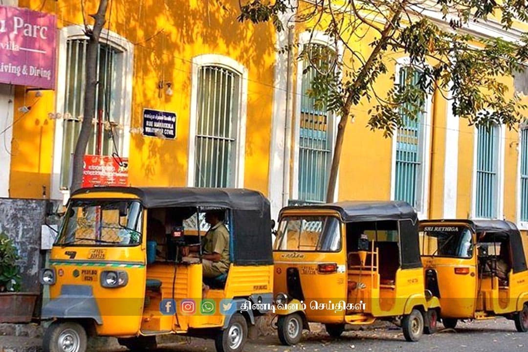 fine for auto rikshaws in pondicherry
