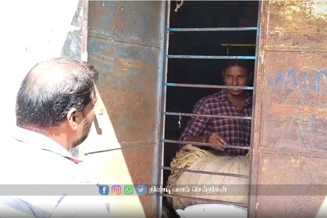 ration shop worker locked inside the shop